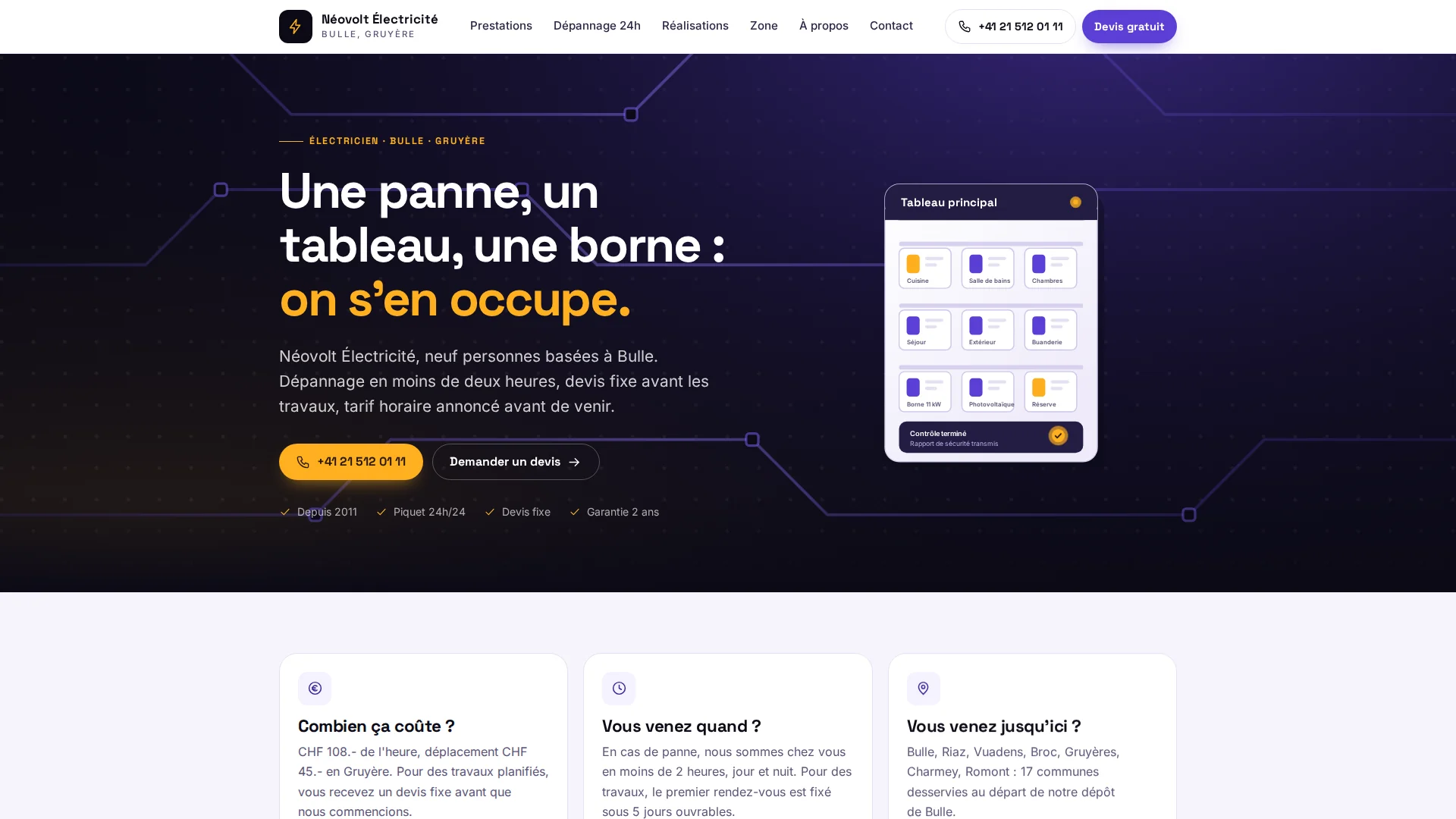 Aperçu du modèle Électricien