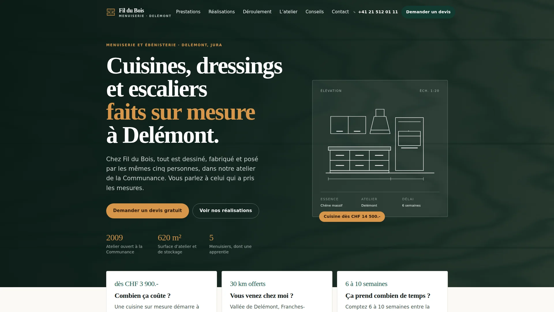 Aperçu du modèle Menuiserie